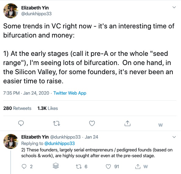 Elizabeth Yin VC Tweet 1